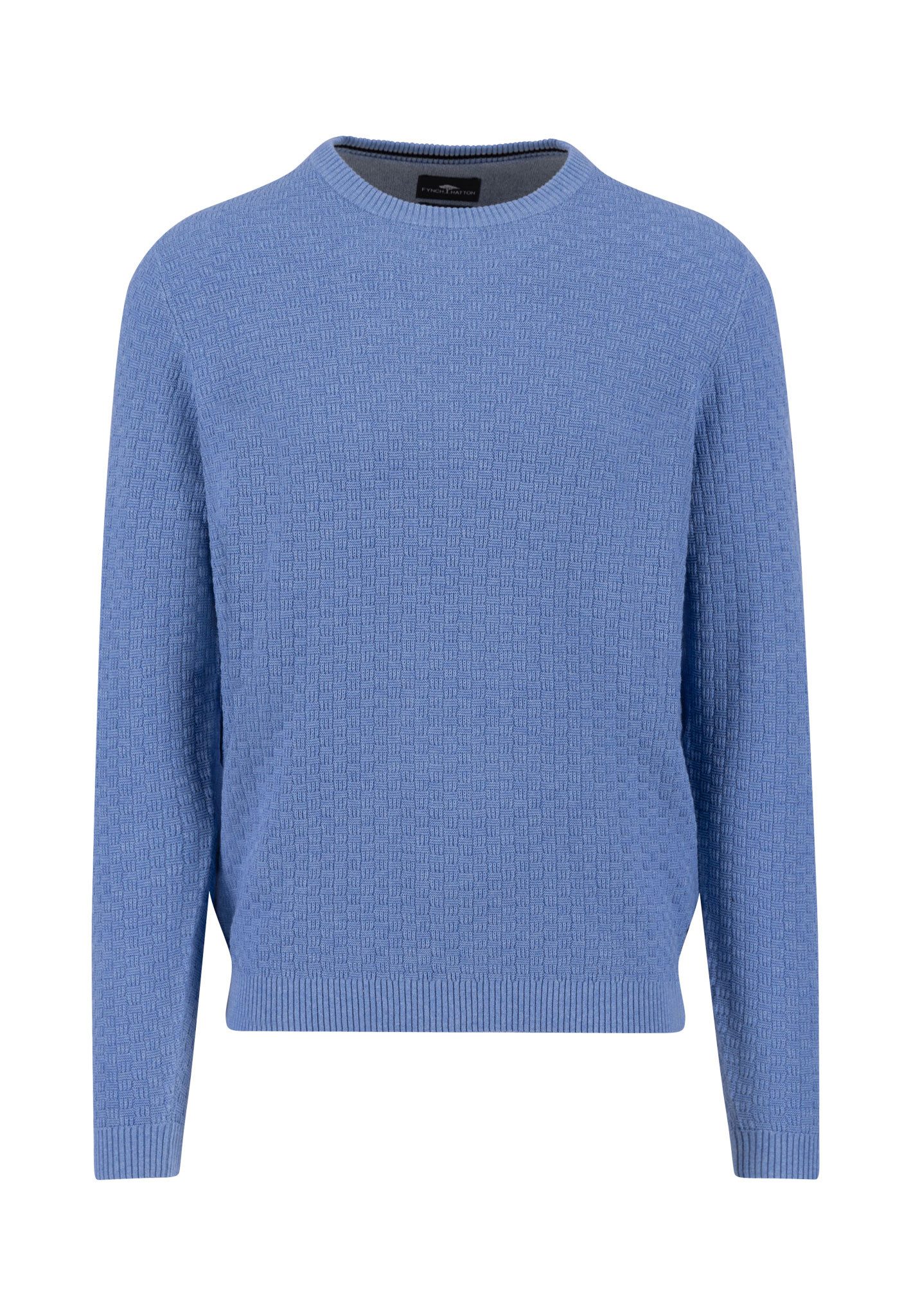 FYNCH-HATTON Strickpullover O-Neck, structure crystal blue günstig online kaufen