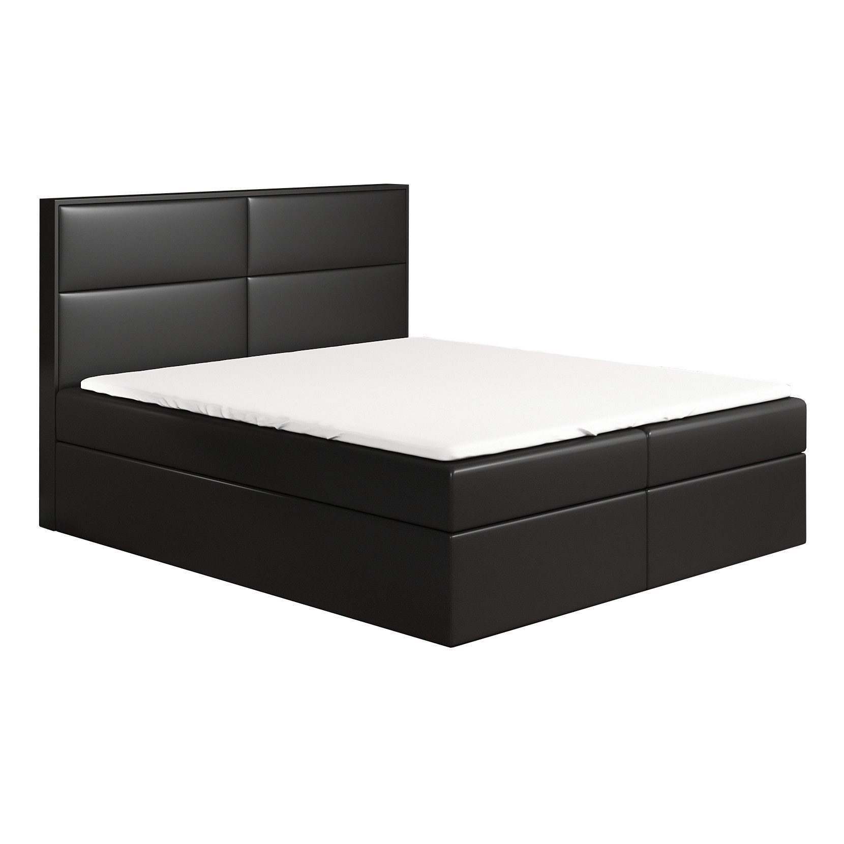 A&J MöbelLand GmbH Boxspringbett HOPP mit Bettkasten, Topper und gepolstertem Kopfteil. (Boxspringbett mit Bettkasten und gepolstertem Kopfteil. Inclusive Topper !, TOP ANGEBOT), Länge 208cm Höhe 106 cm