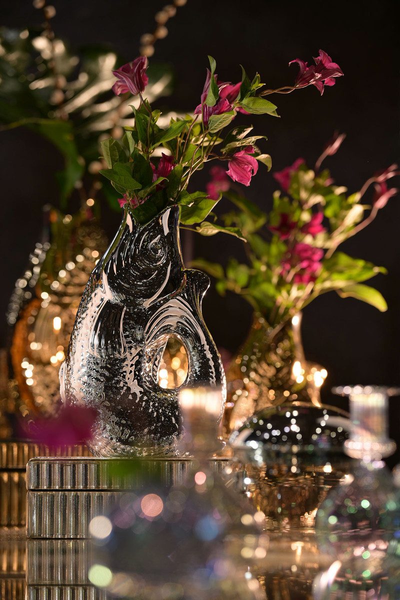 Giftcompany Dekovase Monsieur Carafon Vase / Karaffe Fisch XS silber 0,2l (Vasen)