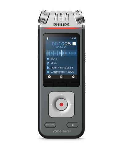 Philips DVT6110 Audiorecorder Digitales Diktiergerät (8GB, 24-Bit-/96-kHz, ClearVoice, WIFI App, Datentransfer)