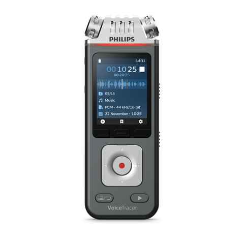 Philips DVT6110 Audiorecorder Digitales Diktiergerät (8GB, 24-Bit-/96-kHz, ClearVoice, WIFI App, Datentransfer)