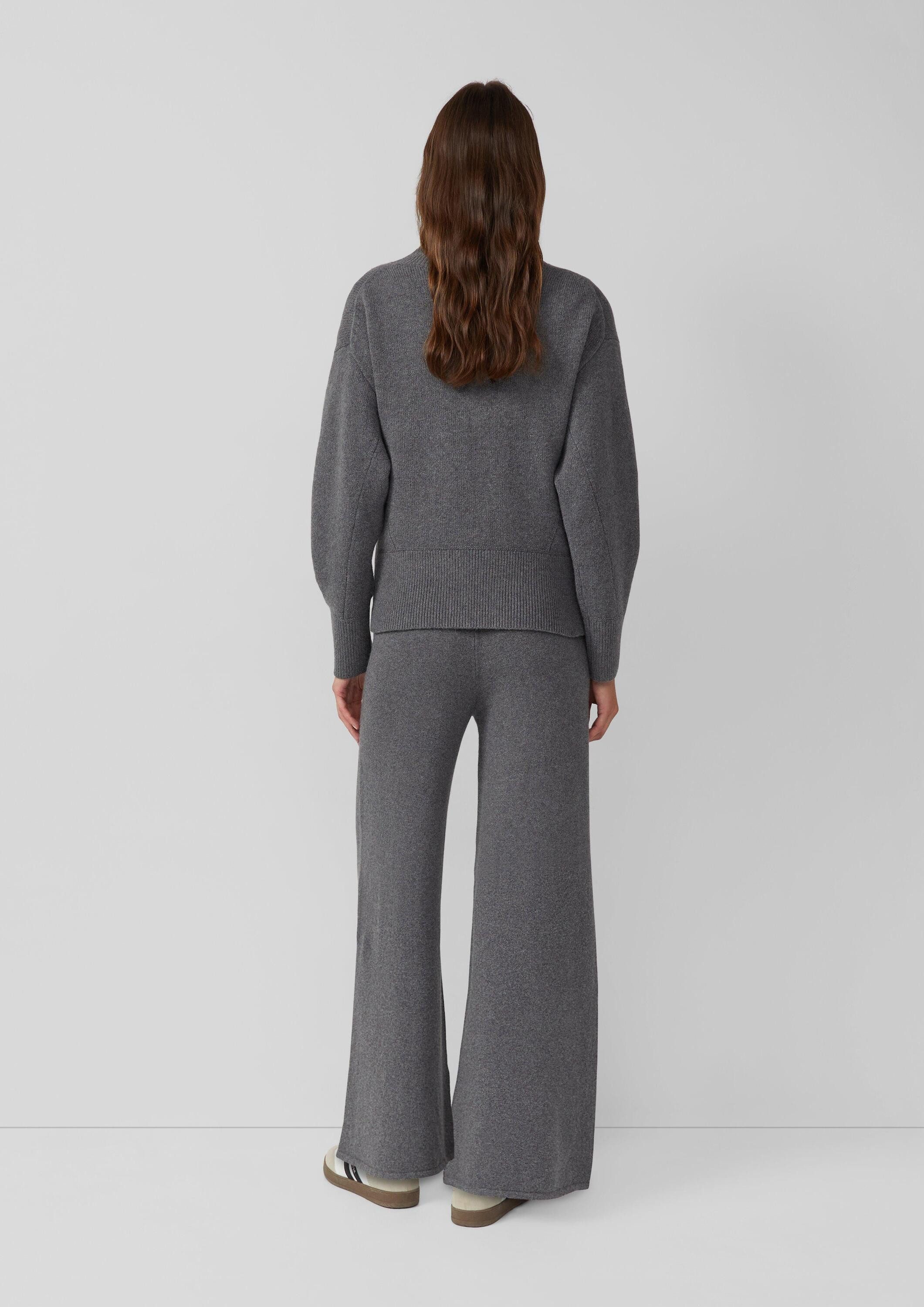 s.Oliver Longpullover Strickpullover Weicher Pullover mit Stehkragen