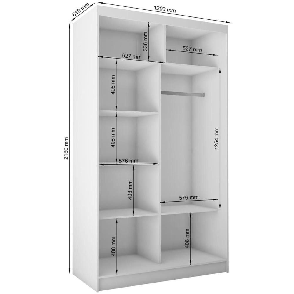 Beautysofa Kleiderschrank Helix (Garderobe mit Scharniertüren, günstig online kaufen