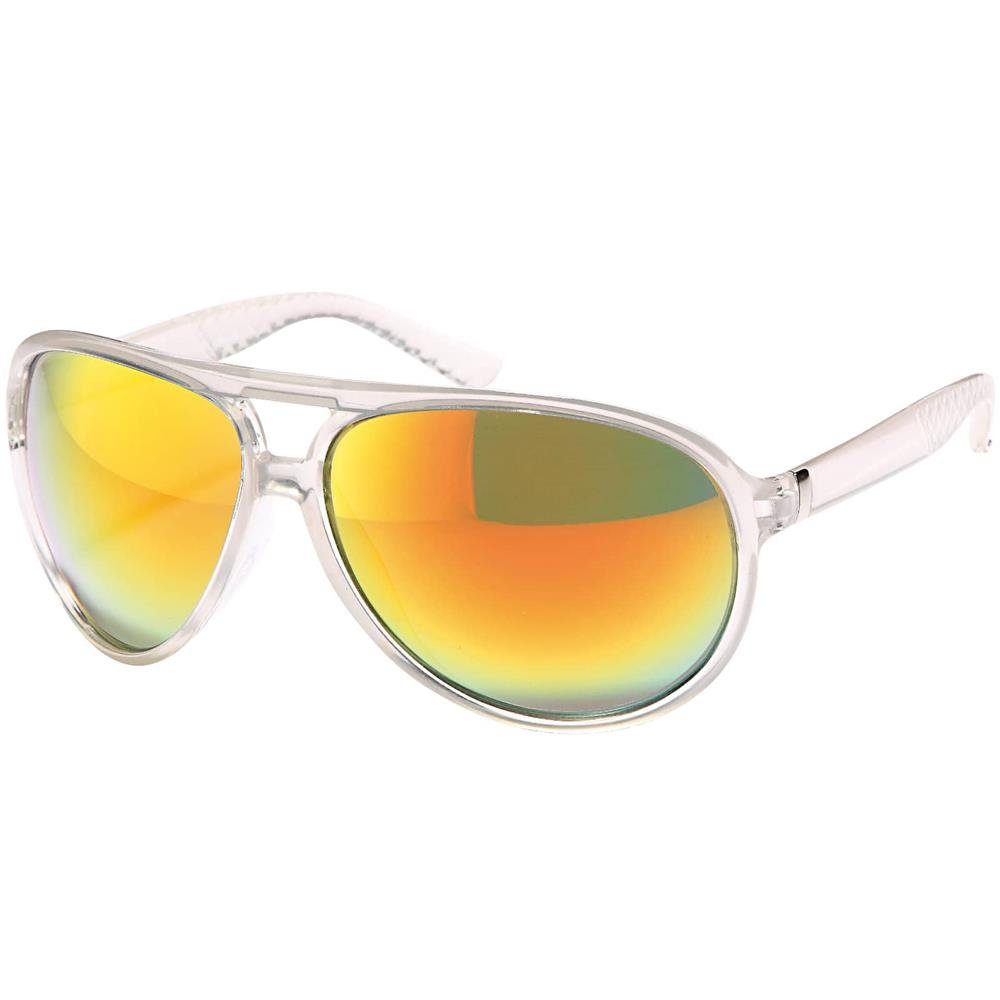 schwarzen Piloten Pilotenbrille (1-St) Linsen Damen BEZLIT Eyewear Designer mit Rot Weiß Sonnenbrille