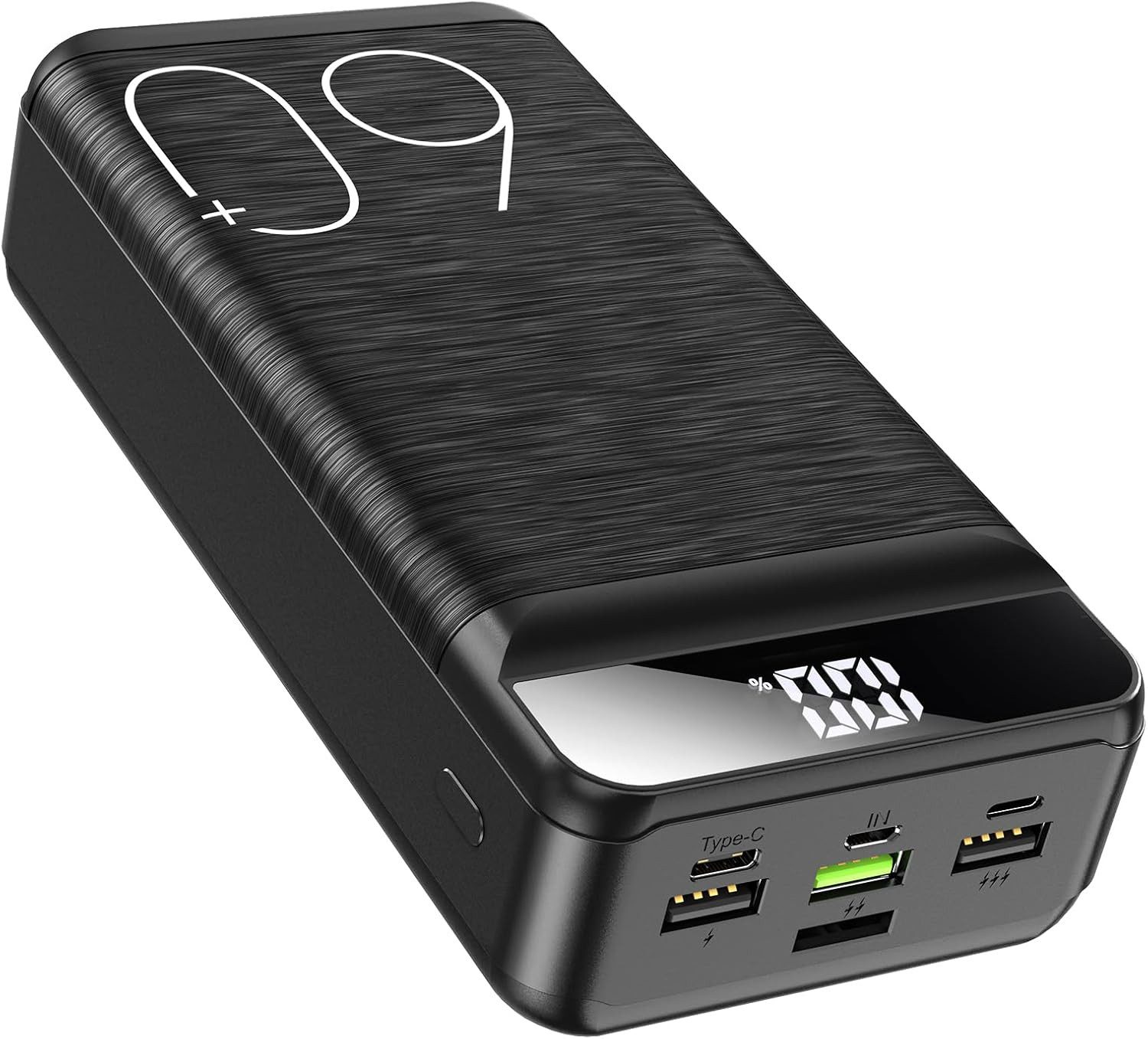 Pdgrid 60000mAh 22,5W Schnellladung Tragbares Ladegerät Externe Akku Powerbank 60000 mAh, Hohe Kapazität ,4 Ausgängen & 3 Eingängen
