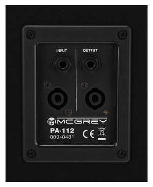McGrey PA-112 12/2 DJ PA passive Box Party-Lautsprecher (N/A, 75 W, Trapezform - 2-Wege 12" Speaker und 2" Piezo-Hochtöner)