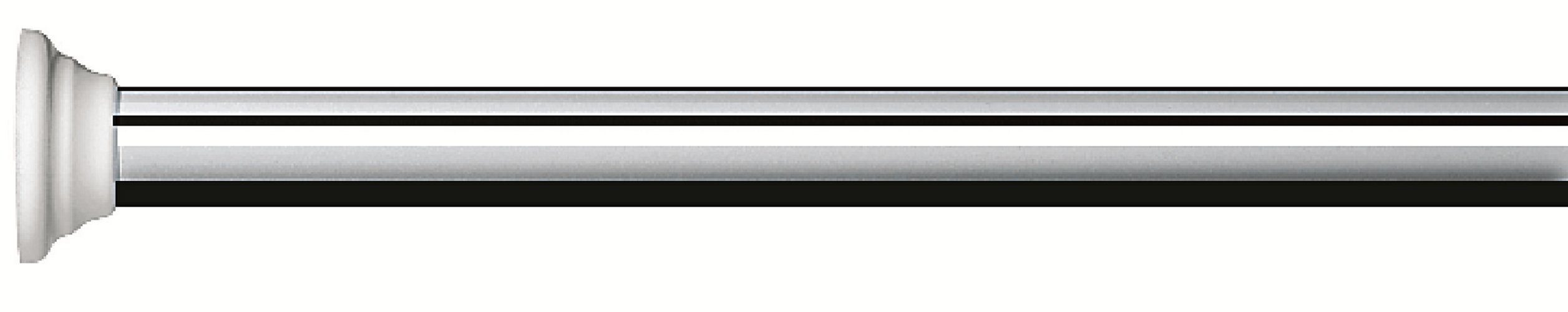 spirella Duschvorhangstange DECOR, ausziehbar, geklemmt, zum Einspannen, stufenlos verstellbare Teleskopstange zum Einspannen - kein Bohren - kratzfestes Aluminium, silber glänzend, Ø 25 mm, Verstellbereich 75 - 125 cm