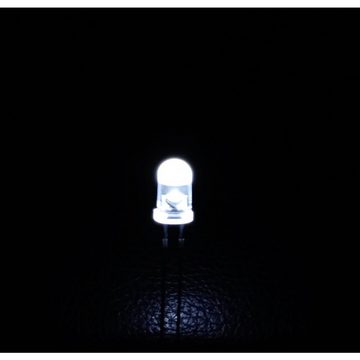 TRU COMPONENTS LED-Leuchtmittel TRU COMPONENTS LED bedrahtet 5 mm Milchige Linse 100 ° 20 mA 1.8 V, 3
