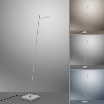 Paul Neuhaus LED Stehlampe PURE MIRA, 1-flammig, H 131 cm, Weiß, Aluminium, Anpassung der Farbtemperatur, Dimmfunktion, Memory-Funktion, LED fest integriert, Extra-Warmweiß, Neutralweiß, Kunststoff, mit Fernbedienung