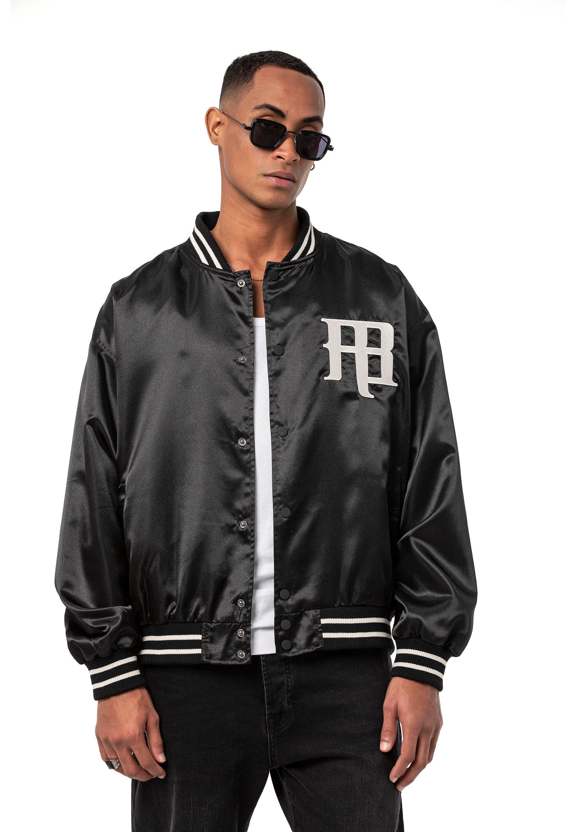 RedBridge Bomberjacke Varsity Design Satin-Look