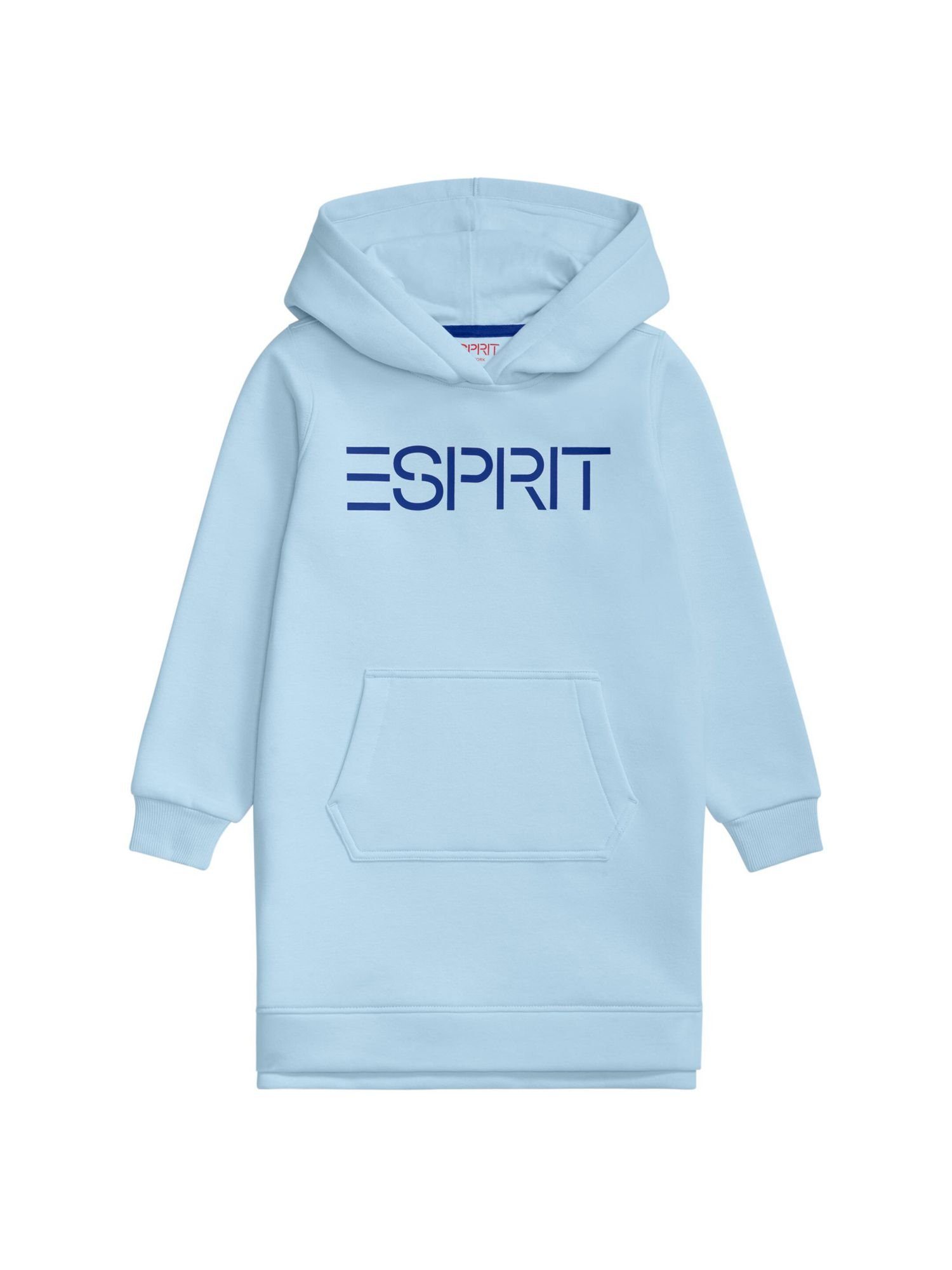 Esprit Midikleid Sweatkleid mit BLUE PASTEL Logo-Print