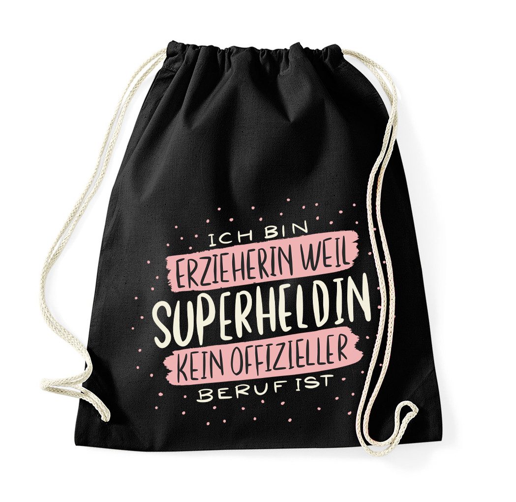 Blondie & Brownie Turnbeutel SuperheldErzieher Beutel Print Erzieherin Spruch Turnbeutel Motiv (Einzelartikel, 1-teilig), SuperheldErzieher_Beutel Geschenkedition