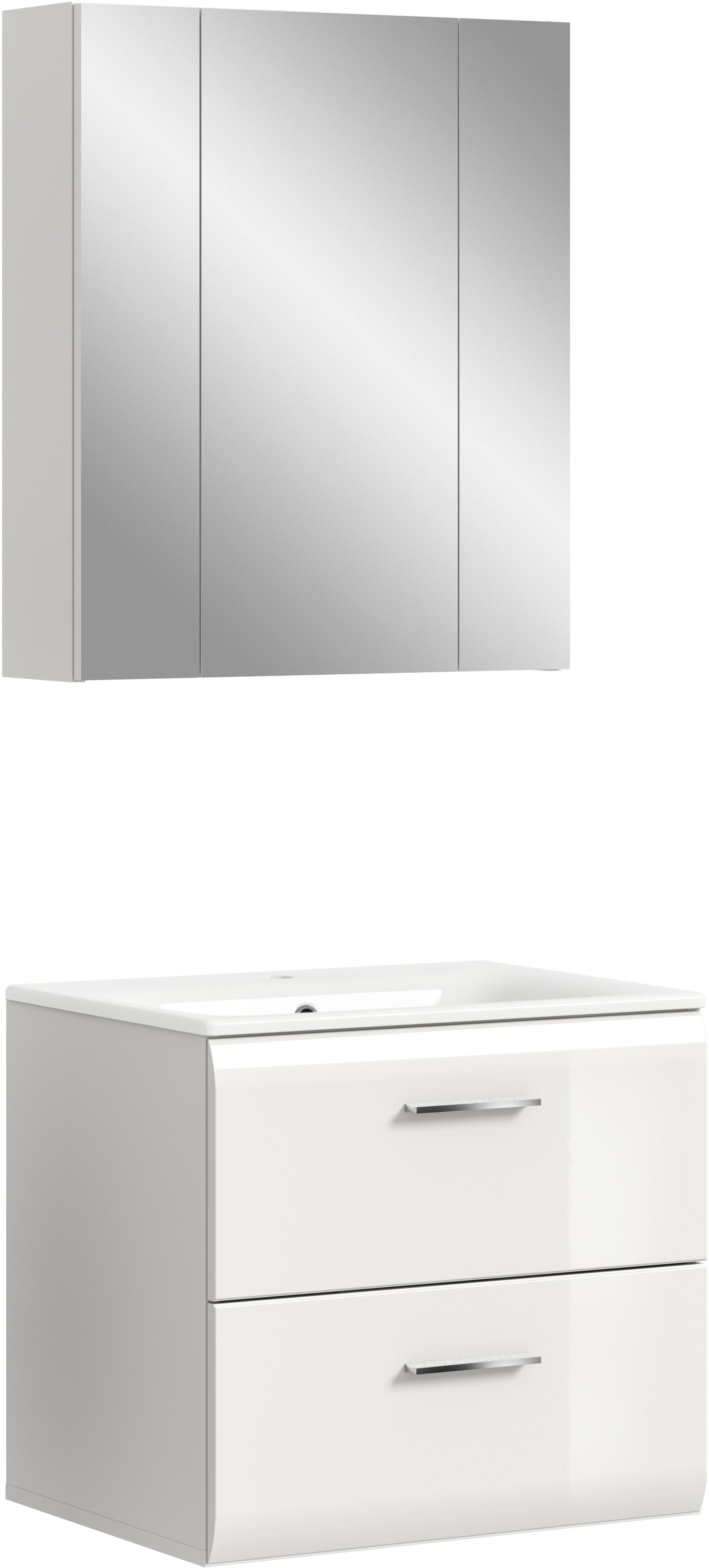 INOSIGN Badezimmer-Set, (Set, 3-St), Florenz, Badkombination 3-tlg., Weiß H günstig online kaufen