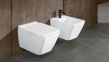 Villeroy & Boch WC-Sitz Finion, WC-Sitz m. Absenkautomatik u. QuickRelease 377 x 455 x 41 mm - Weiß