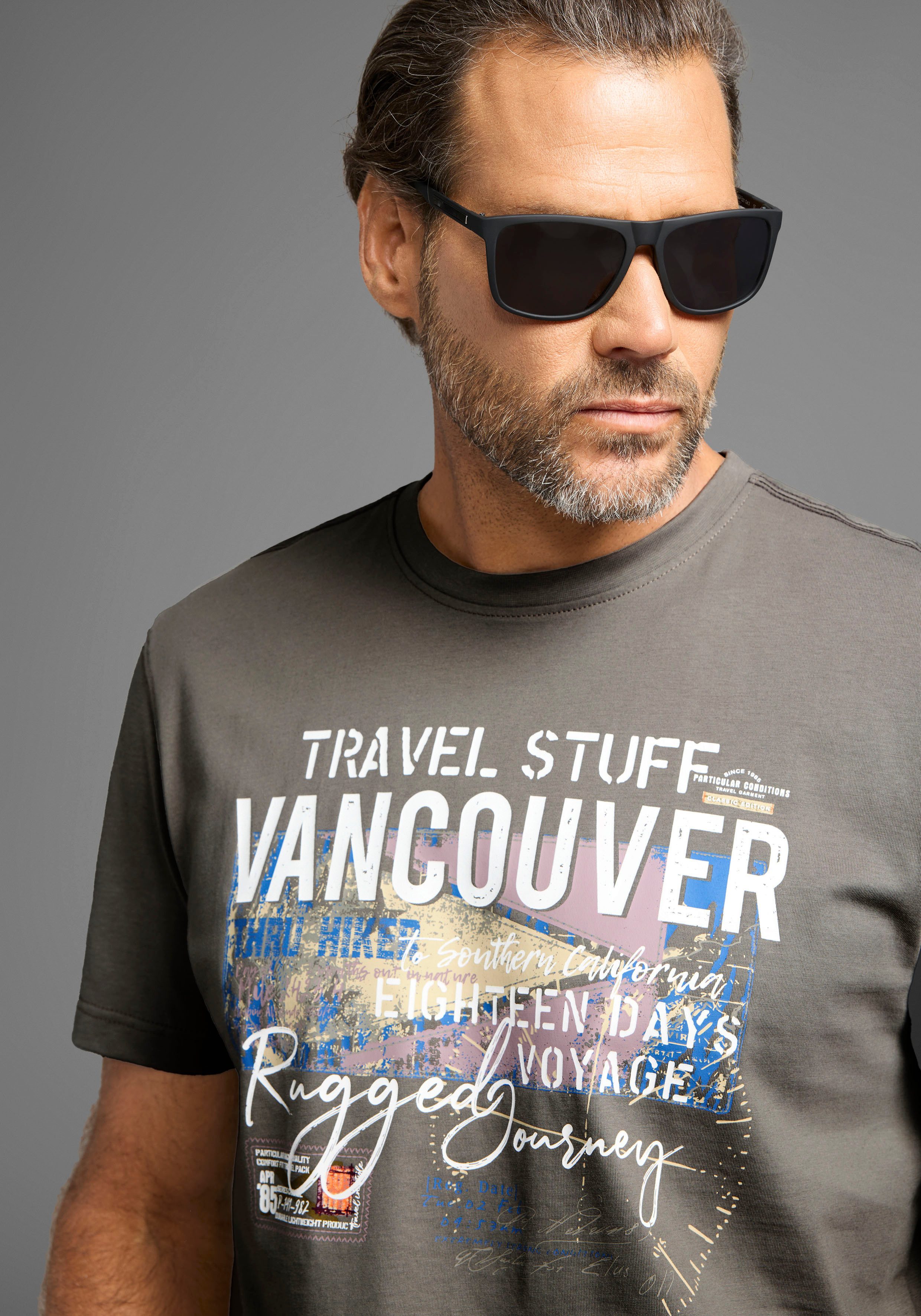 Man's World T-Shirt Kurzarm, bedruckt, Rundhalsausschnitt, aus dehnbarem Jerseystoff