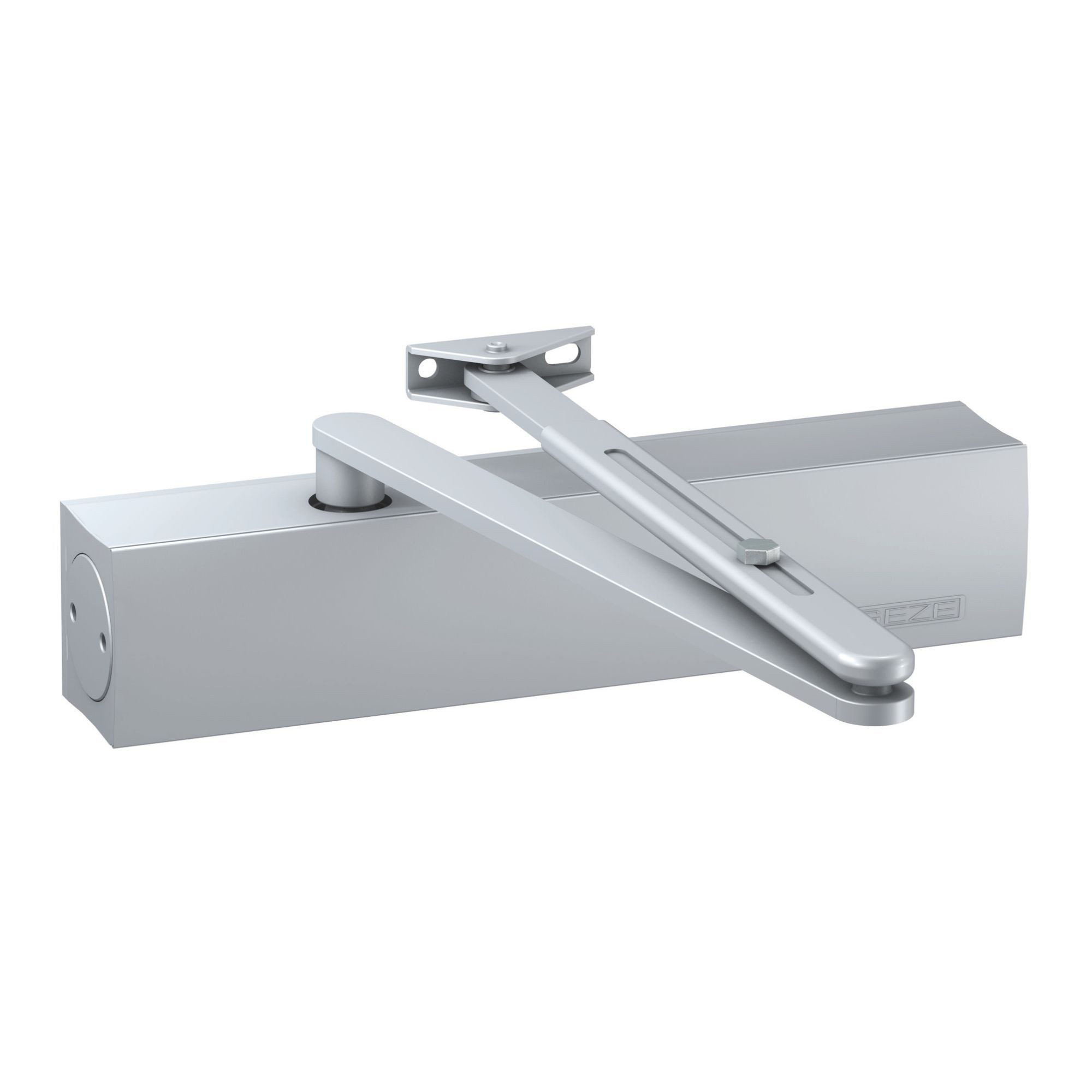 GEZE Türschließer TS 4000 in der Farbe Silber, mit Standardgestänge, (Packung), Feuer-/Rauchschutztüren, Standardgestänge, Türen bis 140cm, DIN R/L