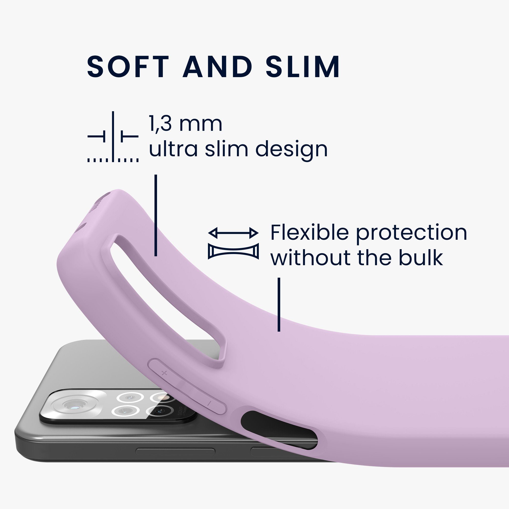 kwmobile Handyhülle Hülle für Xiaomi Redmi Note 11 / Note 11S, Hülle Silikon - Soft Handyhülle - Handy Case Cover