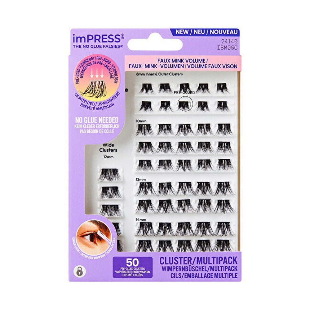 Kiss Einzelwimpern ImPress Vorgeklebte Cluster Multi 05 Cluster Wimpern