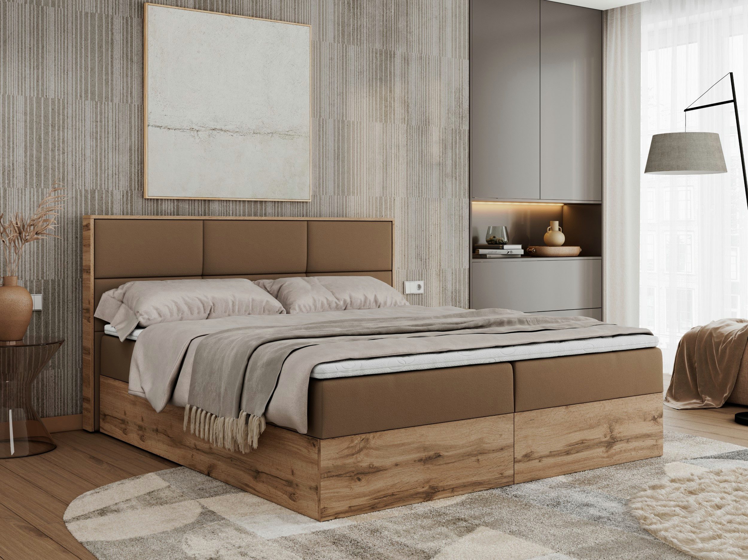 MKS MÖBEL Boxspringbett ALBERO 2 (Packung, günstig online kaufen