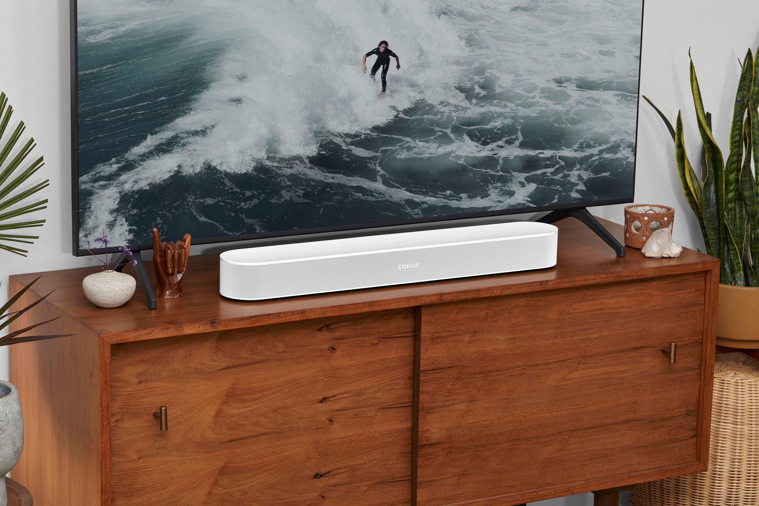 Sonos Heimkinosystem Set: Beam 2 + Sub Mini (100 W, LAN (Ethernet), WLAN, Hi-Res Audio) – Bild 2 von 5