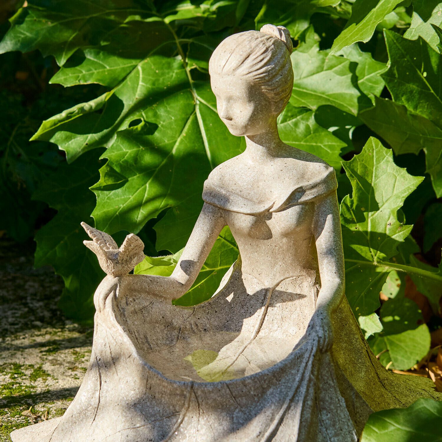 Mirabeau Gartenfigur Deko-Figur Finnedra antikcreme – Bild 5 von 5