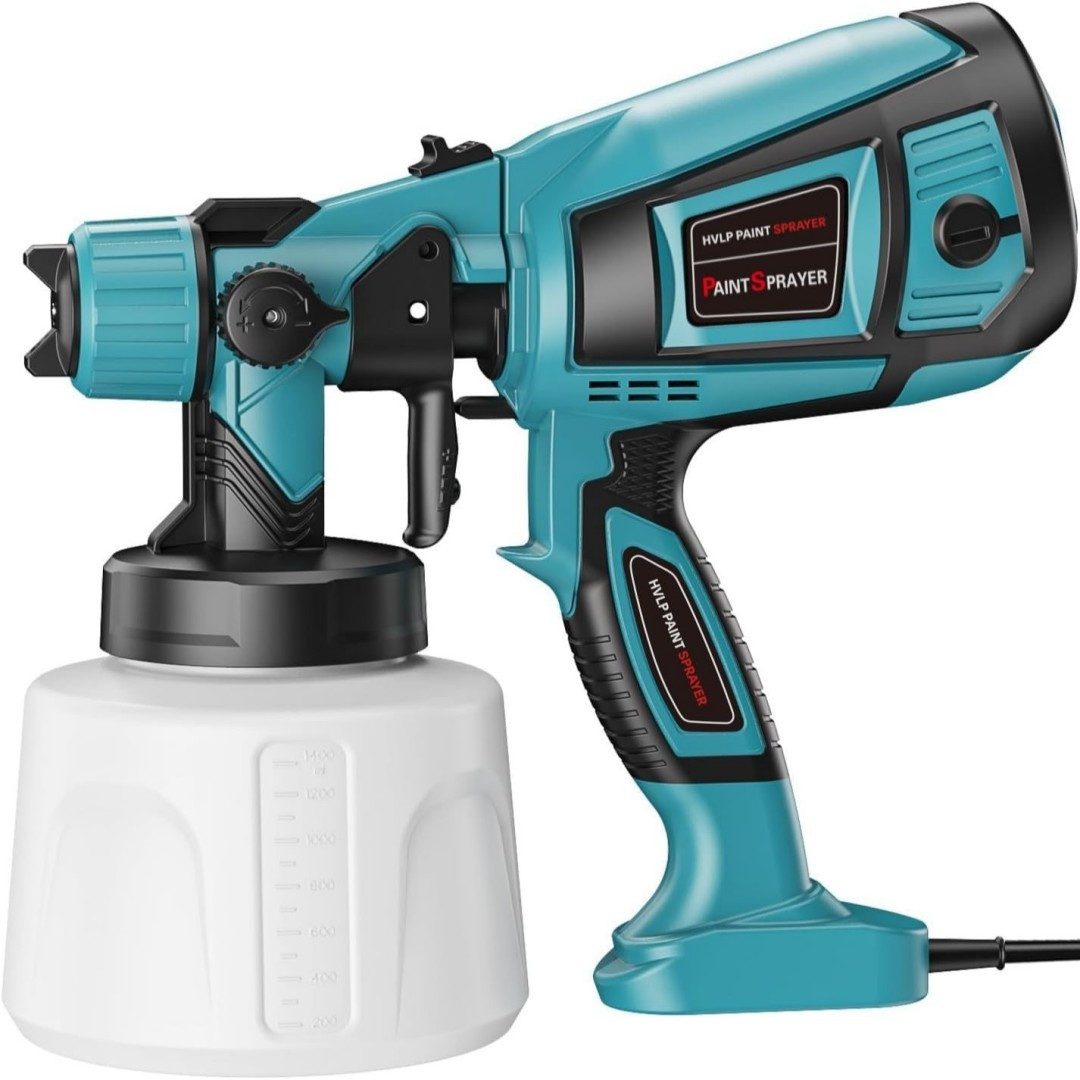 Kityhome Farbsprühgerät 800W Elektro-Sprühpistole für Möbel & Wände – Kraftvoll, vielseitig, (Professionelles Finish), 800W Motor für schnelle, kraftvolle Abdeckung