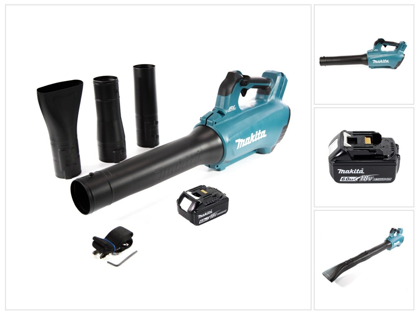 Makita Akku-Laubbläser DUB 184 G1 Akku Gebläse 18 V Brushless + 1x Akku 6,0 Ah