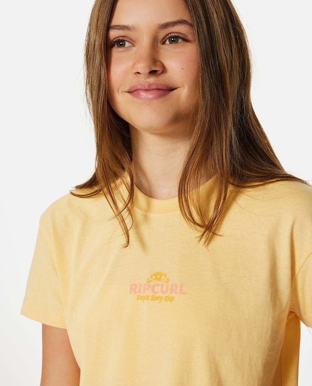 T-Shirt Rip für Mädchen Kurzes Summer T-Shirt Curl Rain