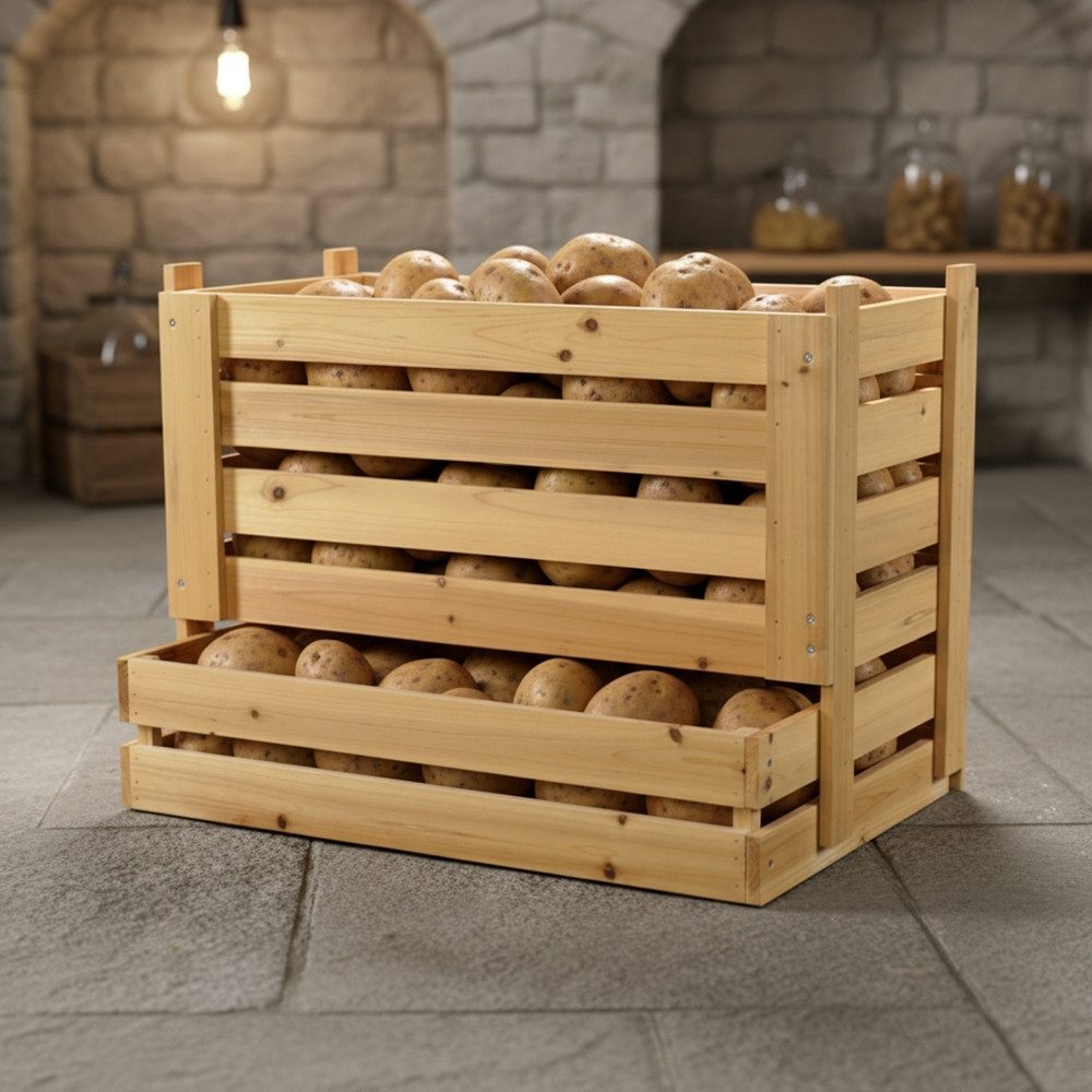 Mucola Holzkiste Universalkiste Apfelkiste Weinkiste Obstkiste (Stück, 1 St., 1-tlg), aus Holz