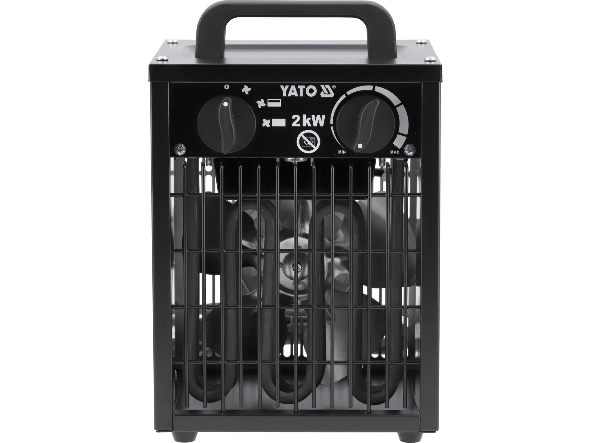 Yato Heizgerät Heizgerät, Heizlüfter, Heizgebläse 2000W 3 Stufen mit Thermostat, 2000 W