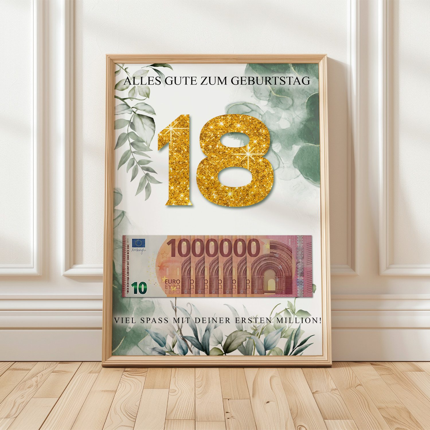 Tigerlino Poster Geldgeschenk Geburtstag Männer Frauen Geburtstagsgeschenk, 18. Geburtstag – Bild 3 von 5