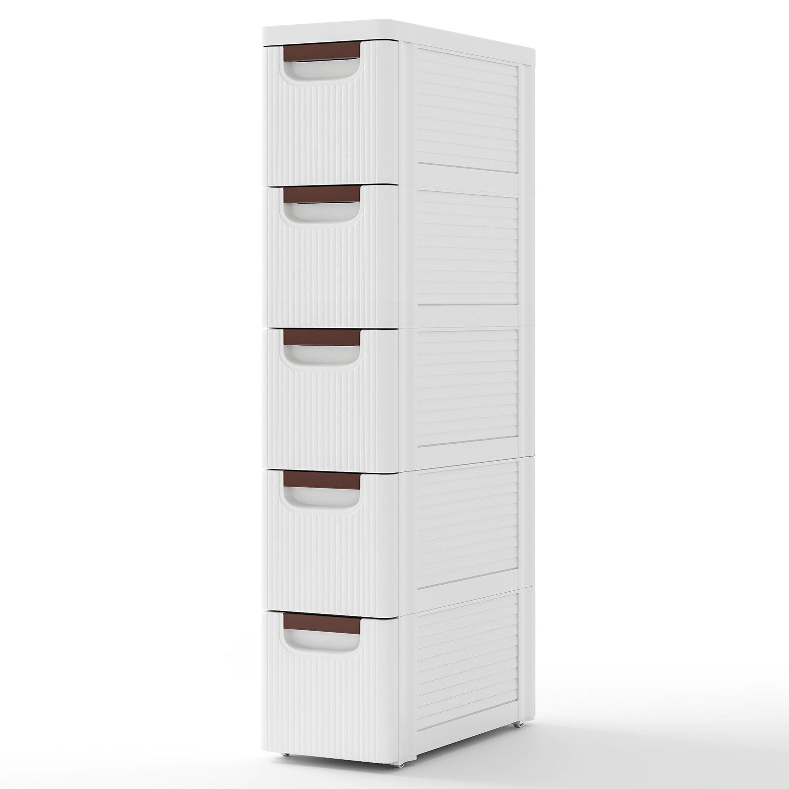 COSTWAY Beistellwagen, Nischenschrank schmal, mit 5 günstig online kaufen