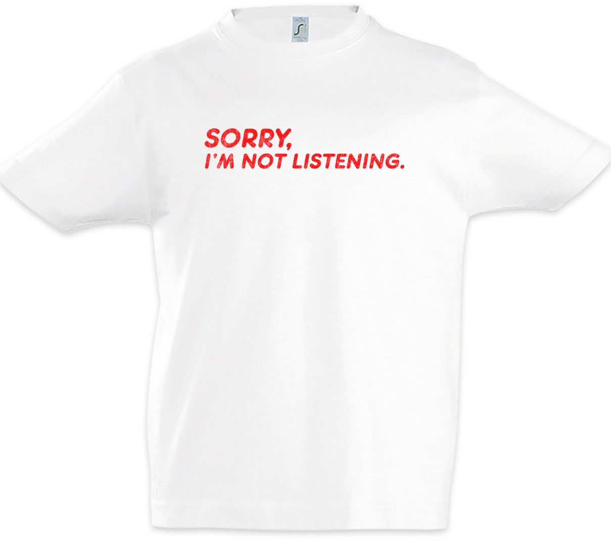 Print-Shirt Sorry I'm Not Listening Kinder T-Shirt Fun Geek Nerd Admin