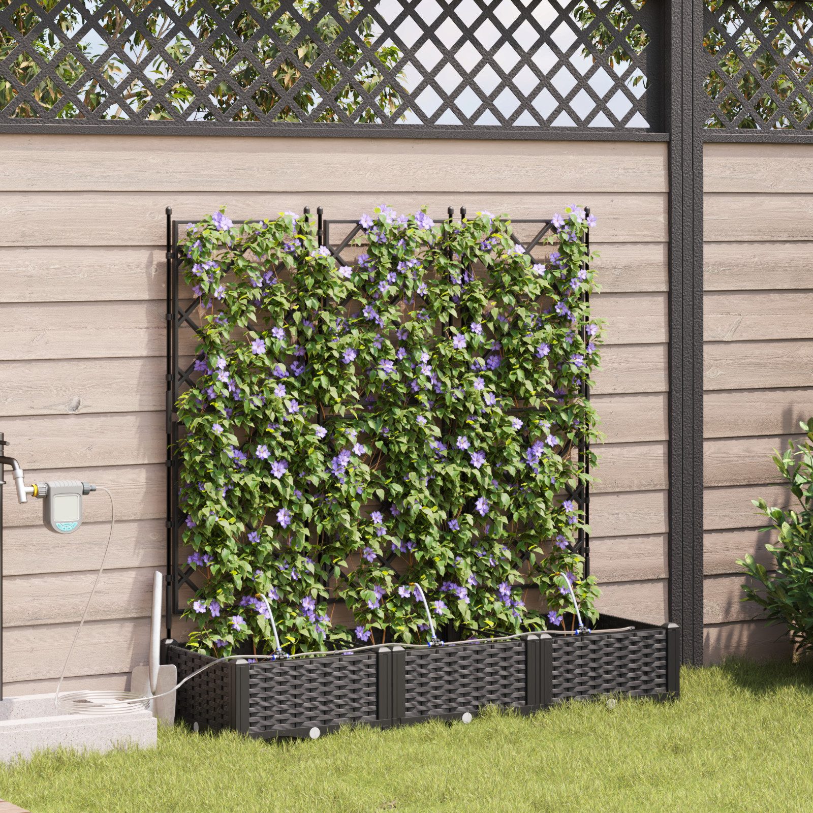 vidaXL Blumentopf Pflanzkästen mit Bewässerungssystem 3 günstig online kaufen