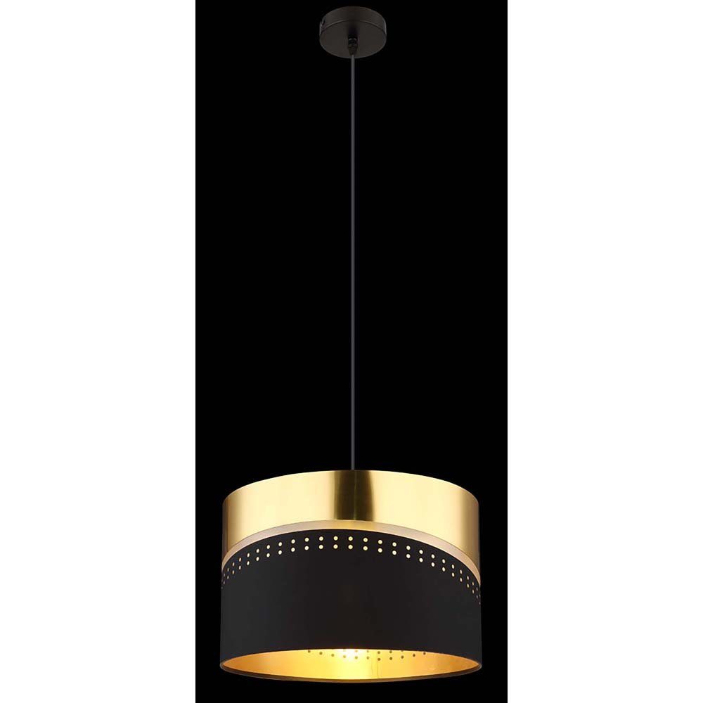 Hängeleuchte, Deckenleuchte Hängelampe Gold Pendelleuchte Globo cm 35 D Schwarz