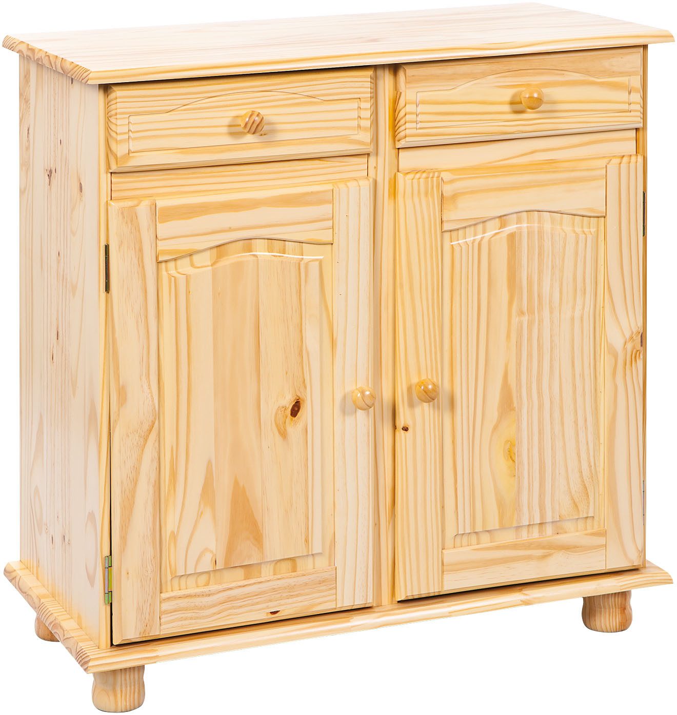 Inter Link Anrichte Alpine Living Kiefer Massivholz, Kommode mit 2 Türen 2 Schubladen (1 St), Sideboard im Landhausstil, BxTxH: 88 x 43 x 87 cm