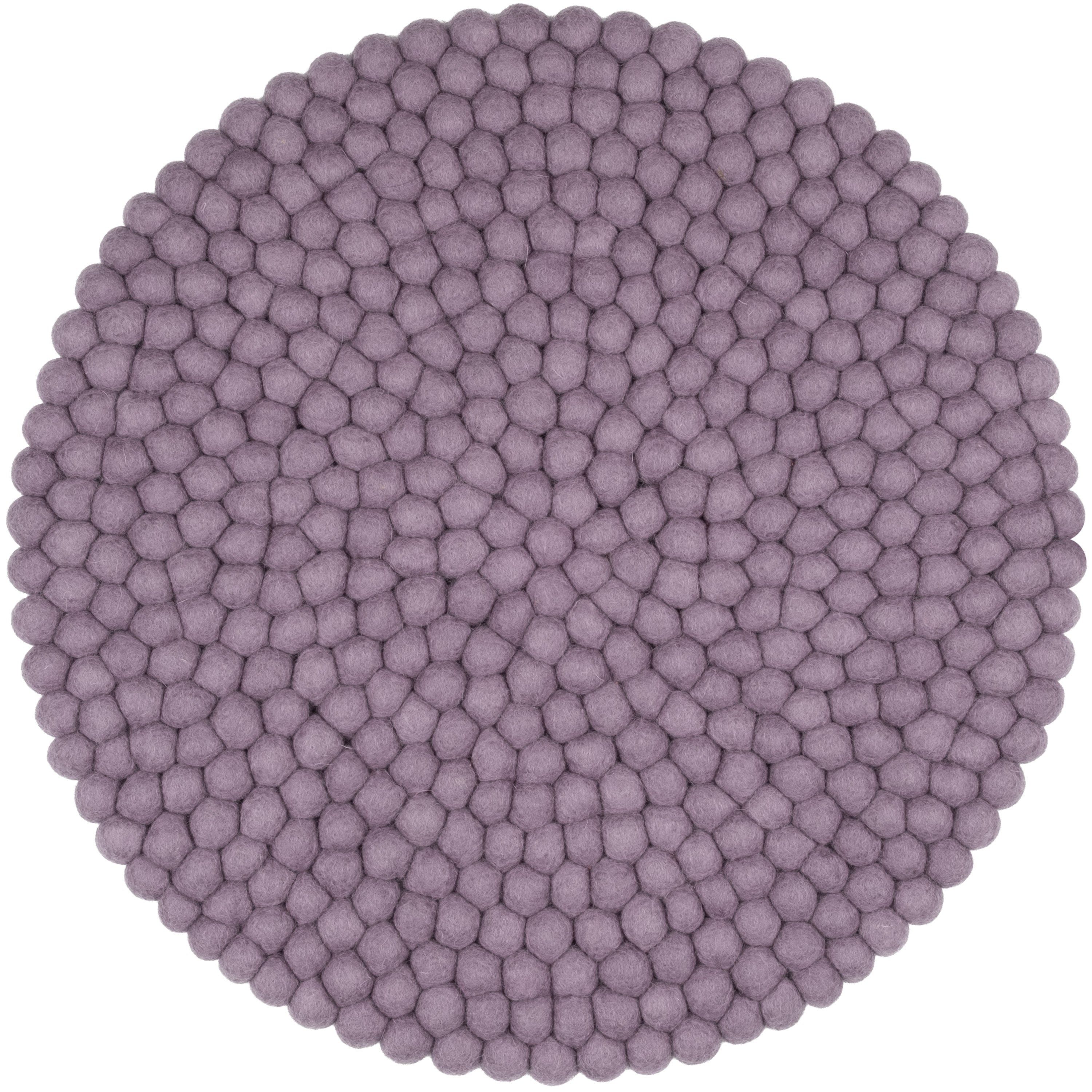 myfelt Stuhlkissen Filzkugel Sitzauflage ⌀ 36 cm, beidseitig verwendbar, 100 % Schurwolle