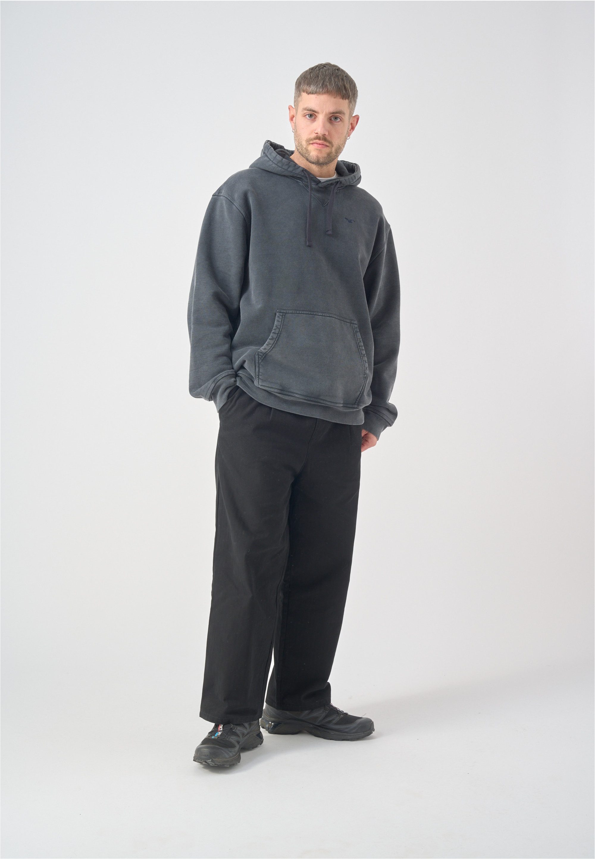 Cleptomanicx Kapuzensweatshirt Boxy Hooded Ligull Washed günstig online kaufen