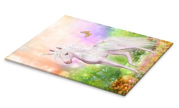 Posterlounge Acrylglasbild Dolphins DreamDesign, Einhorn Lächeln, Mädchenzimmer Digitale Kunst