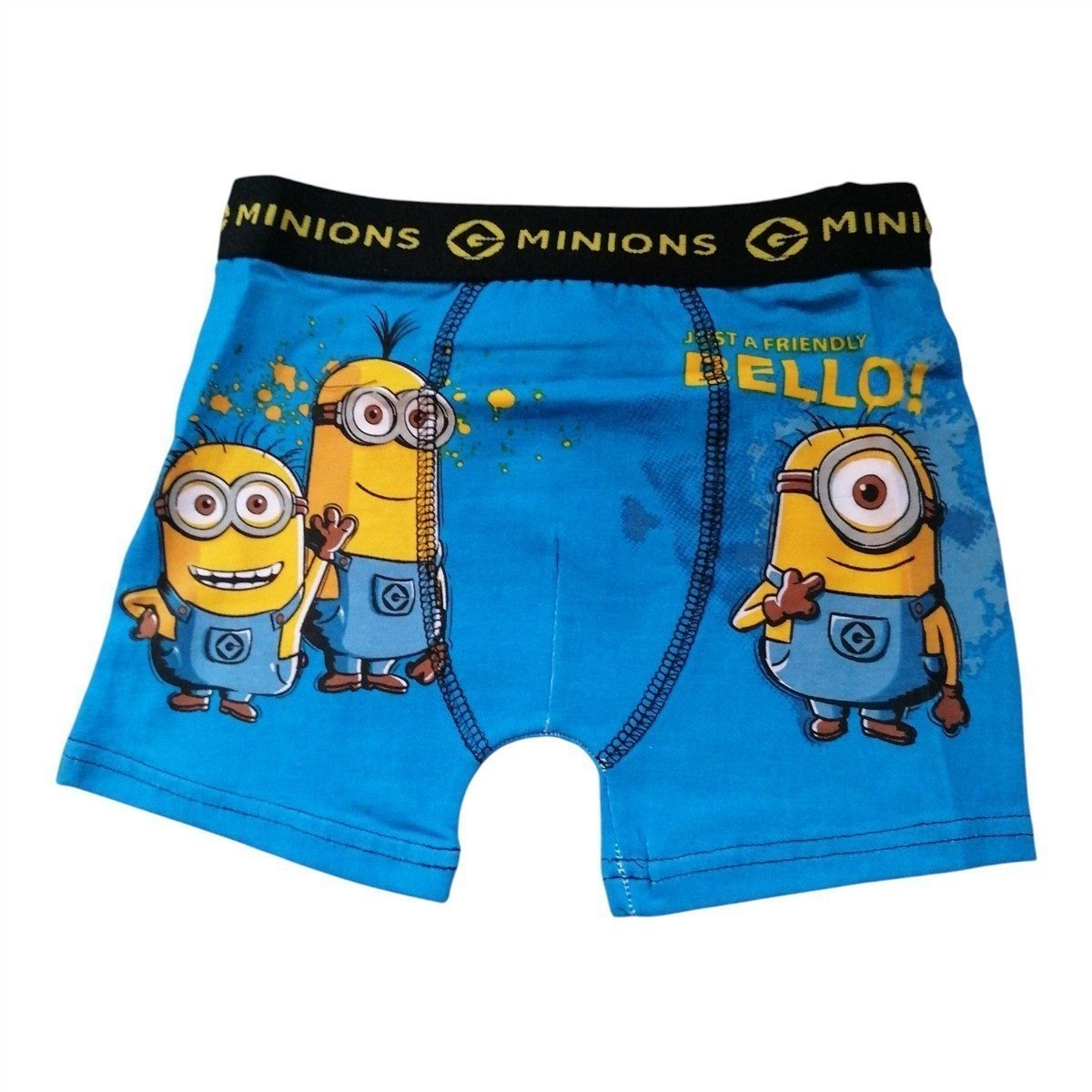 EplusM Boxershorts Coole Retro-Shorts für Jungen, Minions, mit Schriftzug "Just a frien