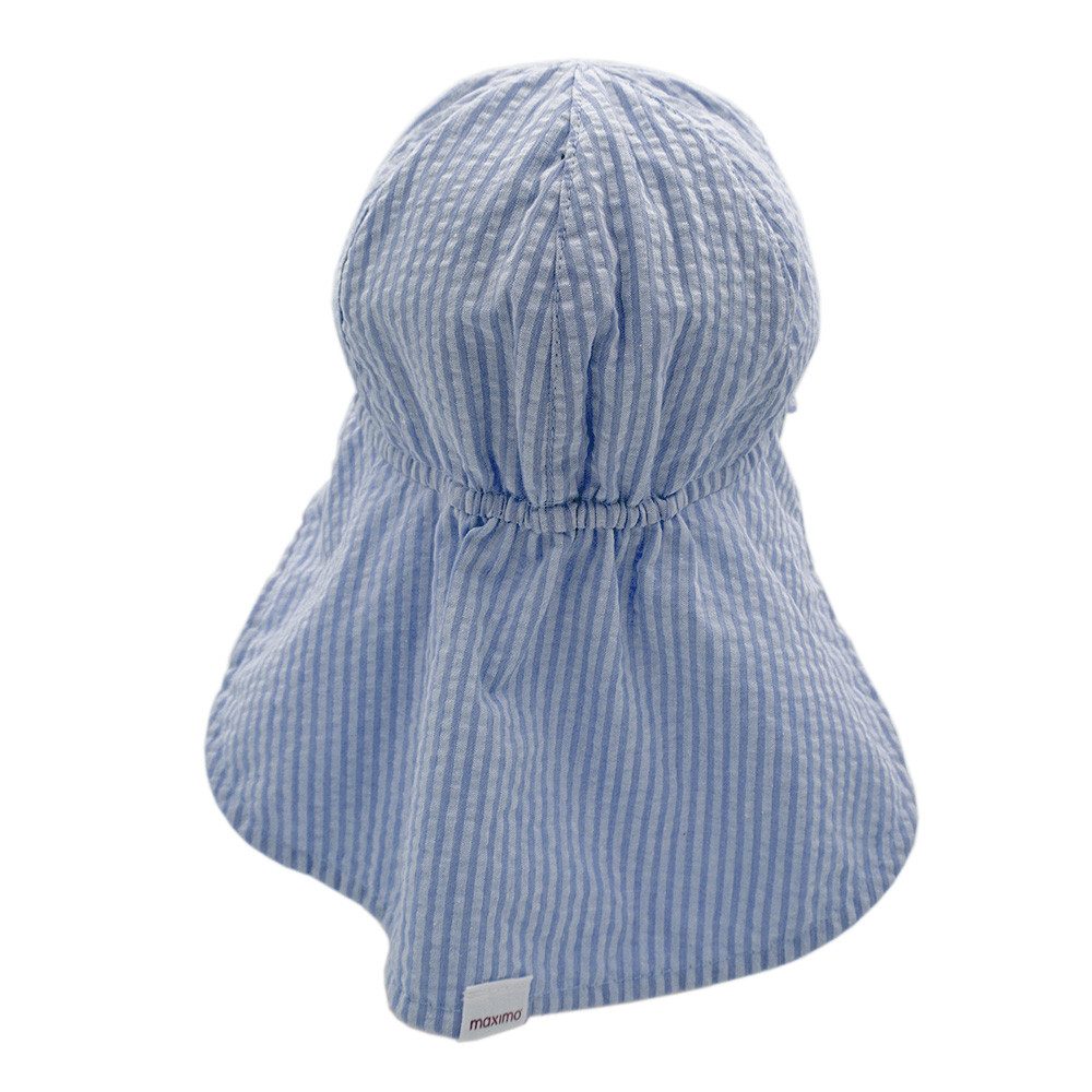 MAXIMO Schiebermütze (1-St) zum Binden, Seersucker, Nackenschutz, Unisex, Kleinkind