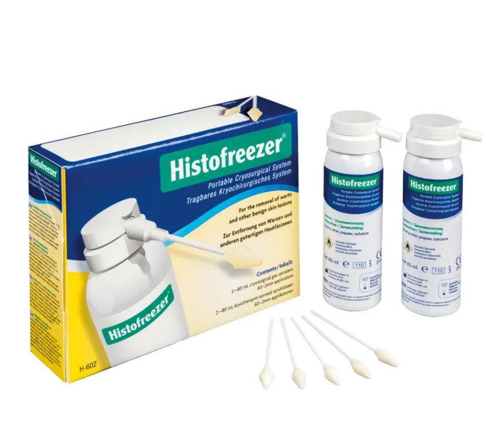 DocMed Warzen-Vereisungsspray Histofreezer zur Warzenentfernung, (Warzenentfernungsset, 62-tlg. Einfache Anwendung), Schmerzfreie Warzenentfernung, Schnelle Heilung