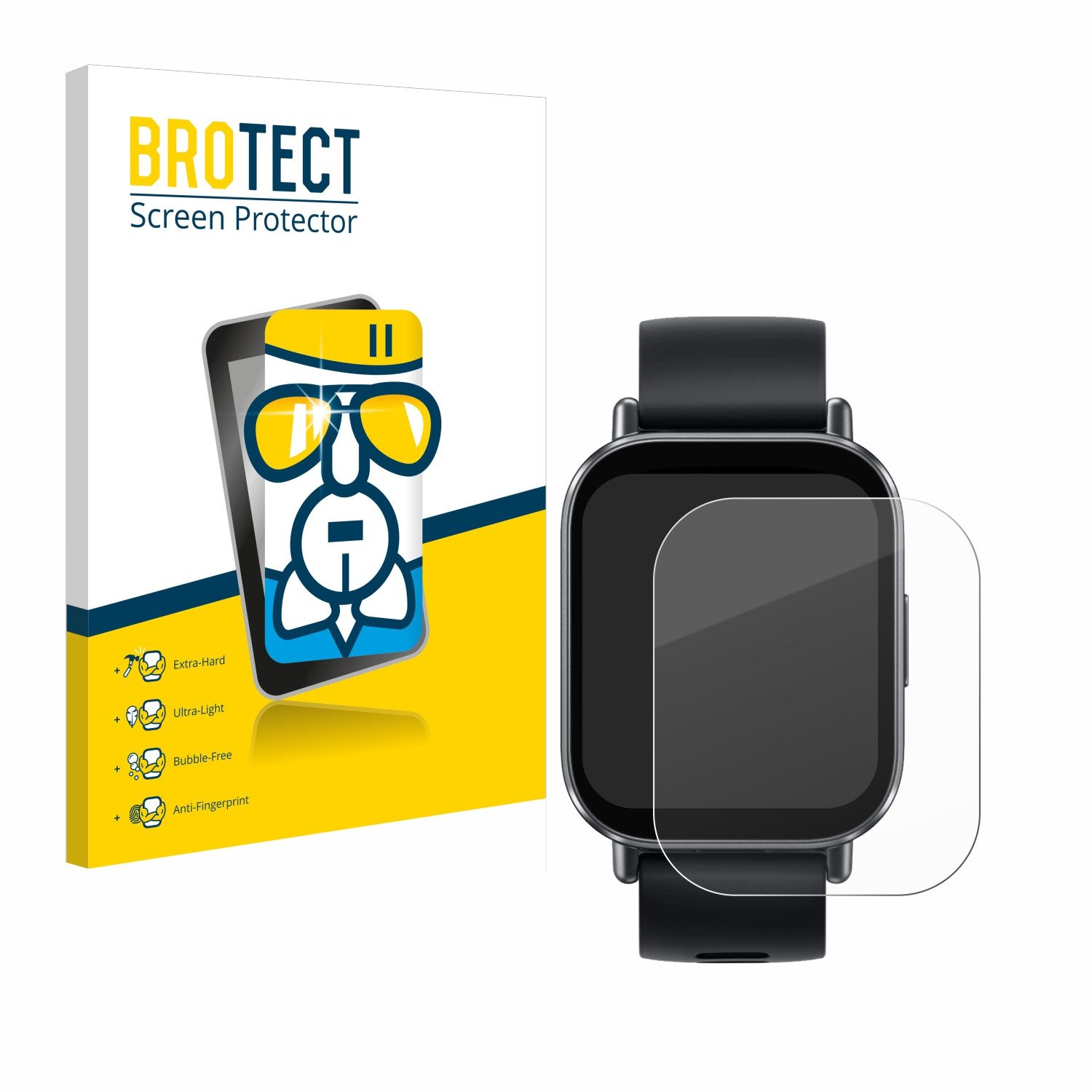 BROTECT Displayschutzglas Folie für Xiaomi Redmi Watch 5 Active, Schutzfolie Glas Panzer Display Schutz klar