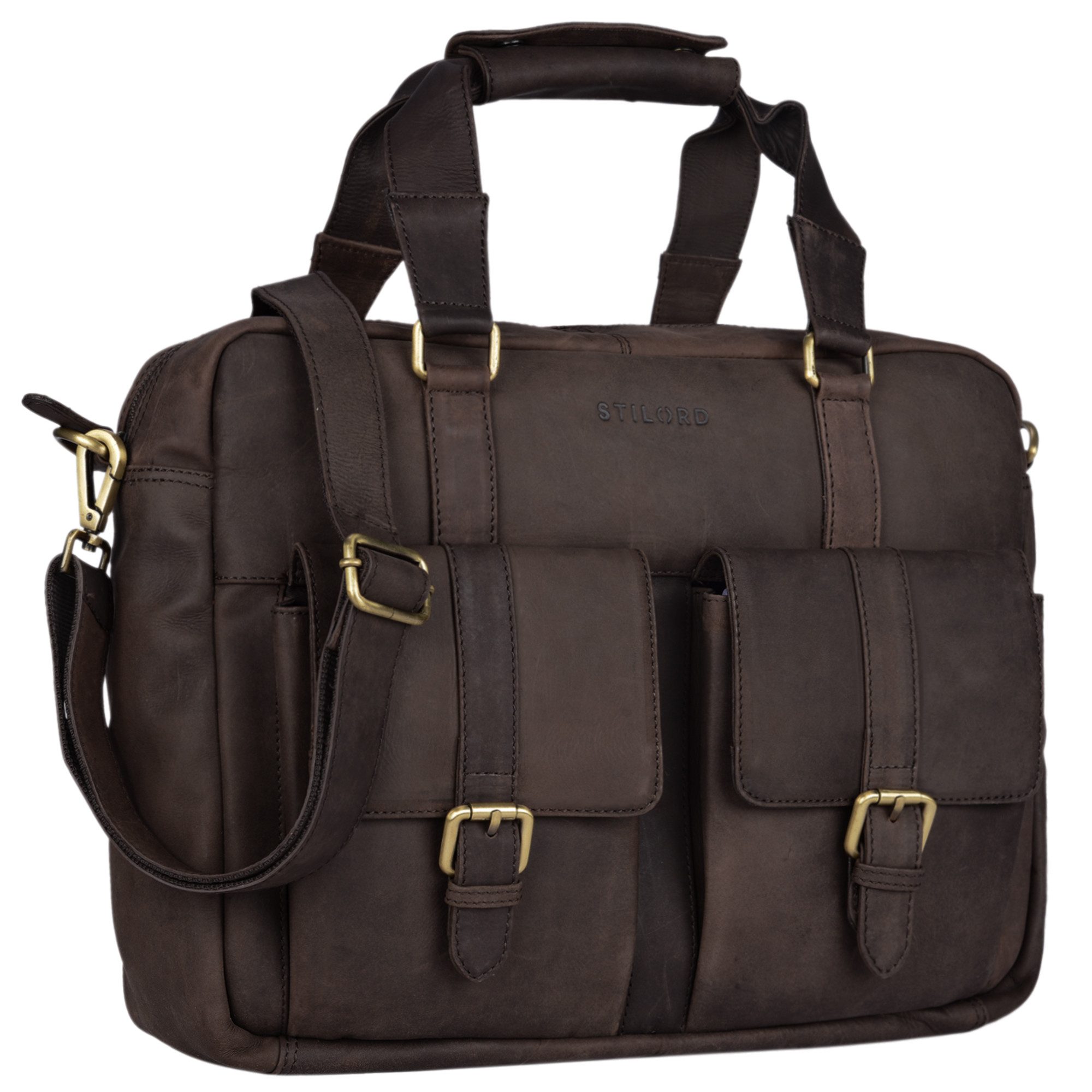 Aktentasche "Vitus" Ledertasche Männer Frauen braun