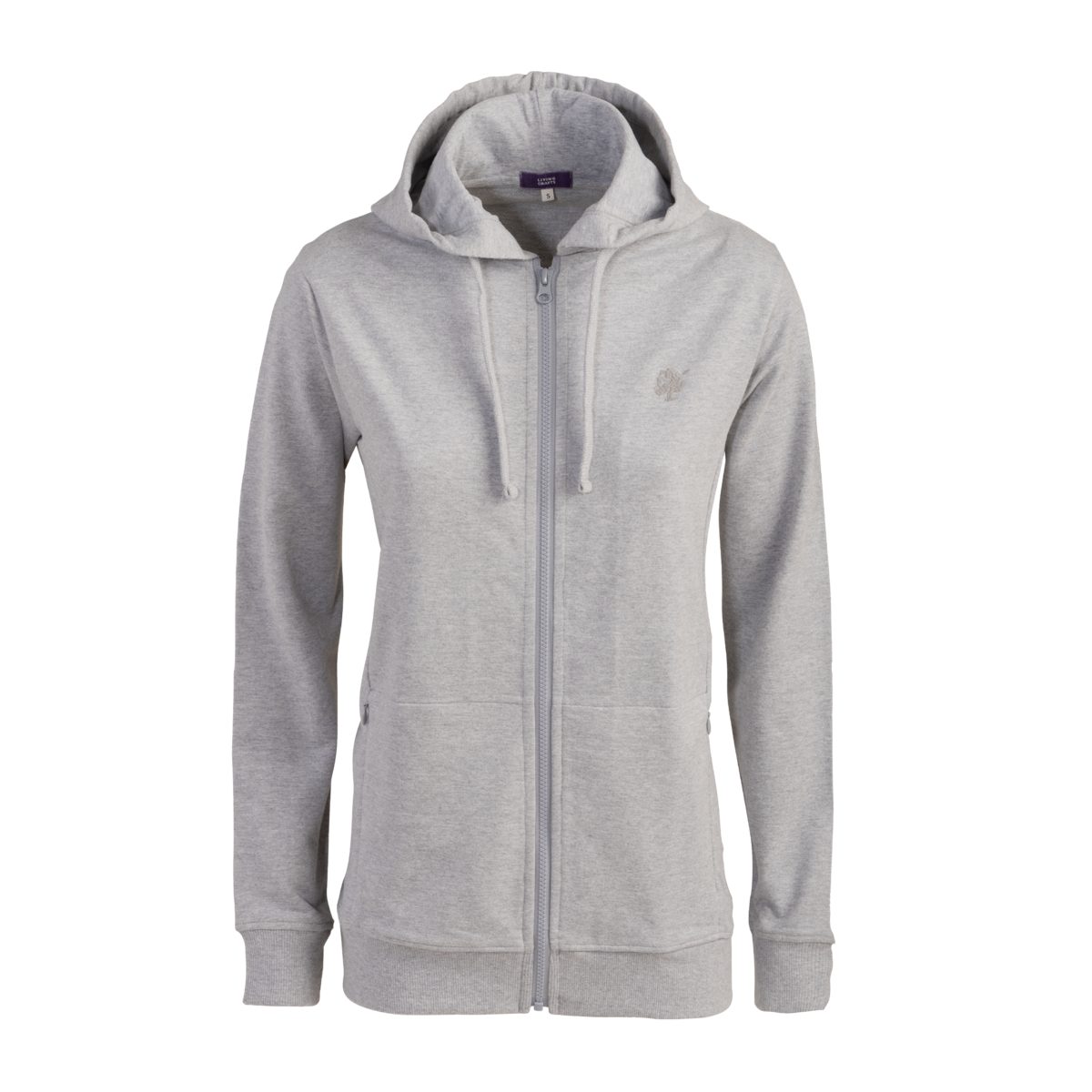 LIVING CRAFTS Kapuzensweatjacke LAMINA Grey Bio-Baumwoll-Sweat. Samtig-sanftes Melange