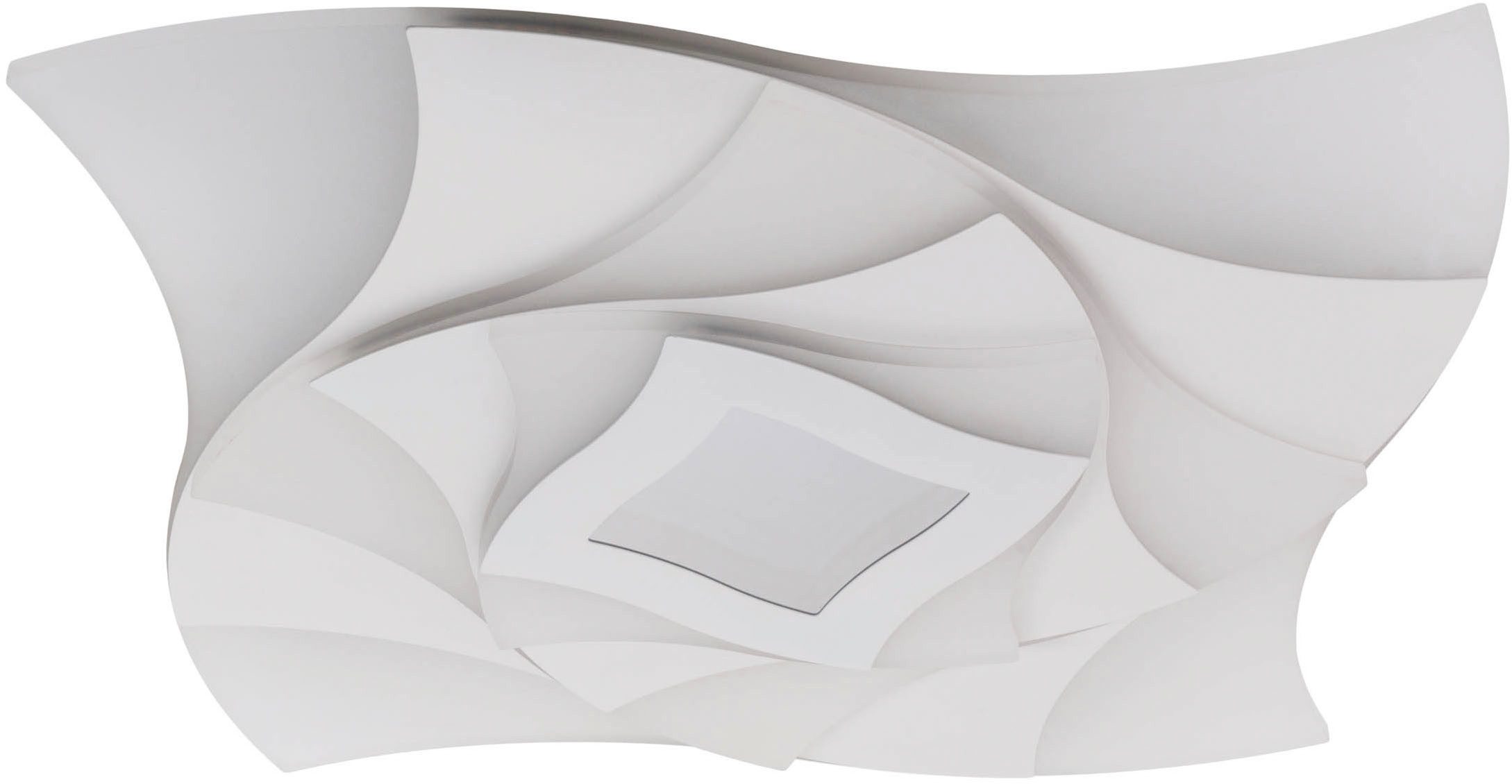 näve LED Deckenleuchte Liora, CCT - über Fernbedienung, Dimmfunktion, Memoryfunktion, Nachtlichtfunktion, dimmbar über Fernbedienung, LED fest integriert, warmweiß - kaltweiß, 3D-Effekt, CCT, Memory, Nachtlicht, dimmbar per Fernbedienung, weiß