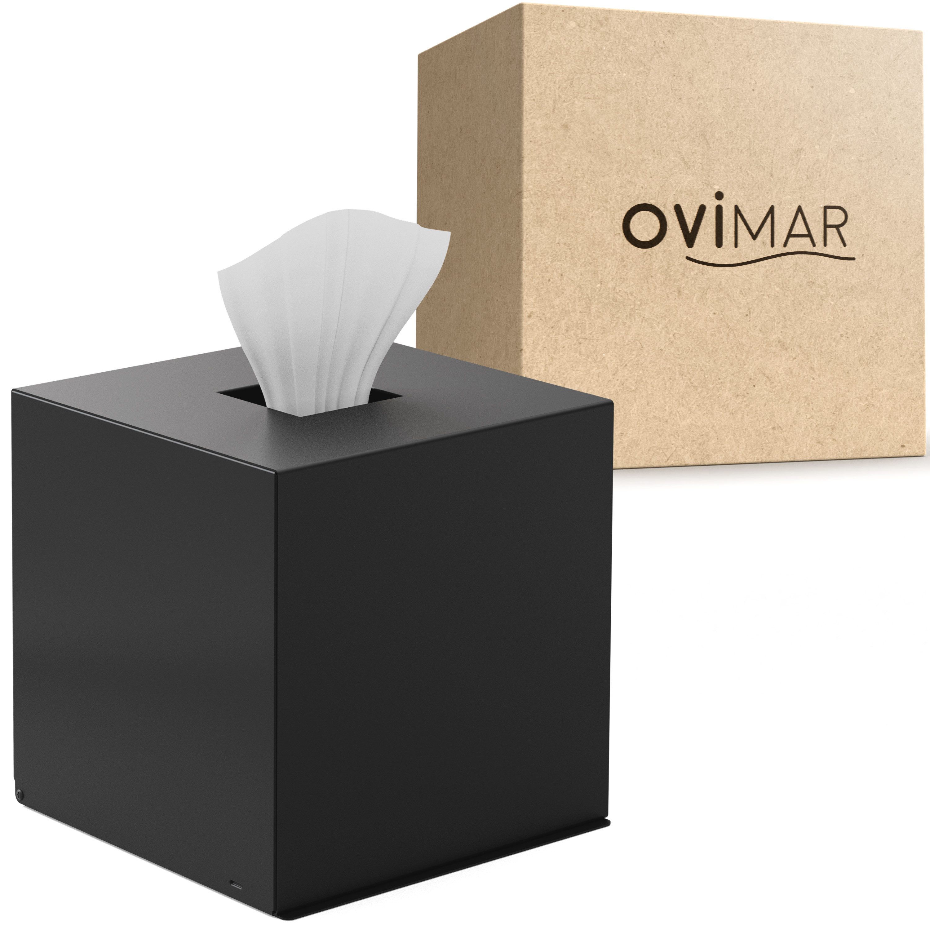 ovimar Papiertuchbox (1 St), aus Edelstahl in Schwarz zur