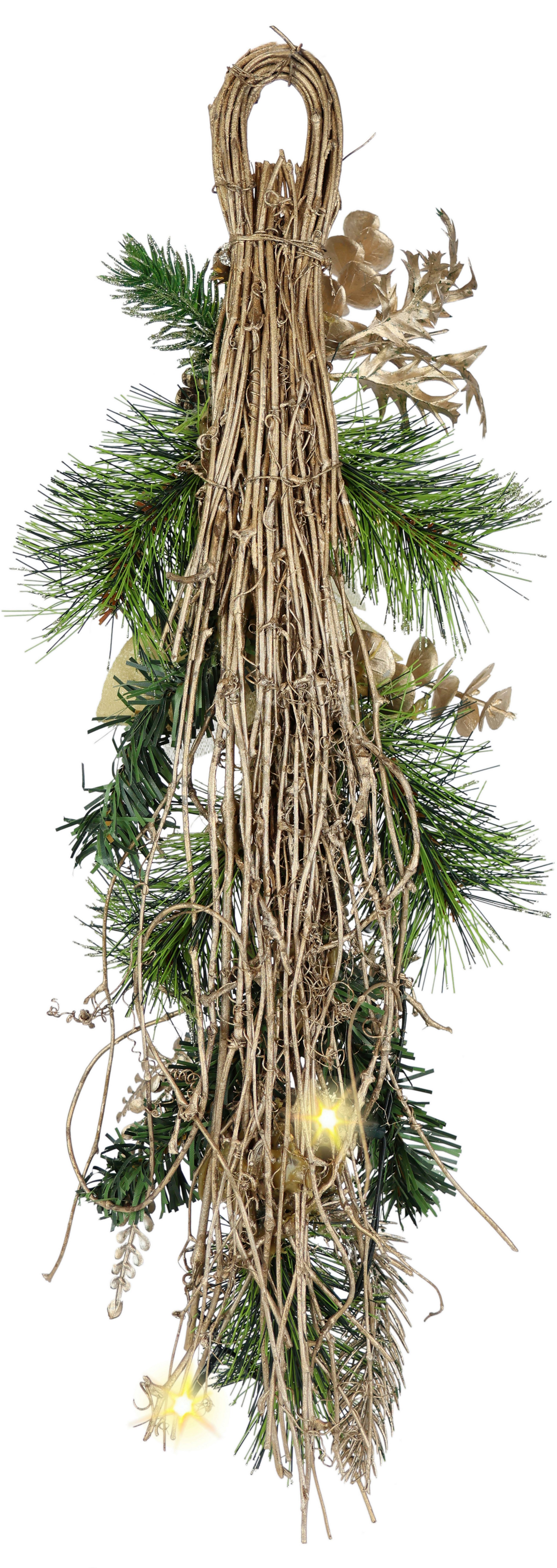 Kunstgirlande Weihnachtsgirlande dekoriert, mit LED-Licht Christstern, I.GE günstig online kaufen