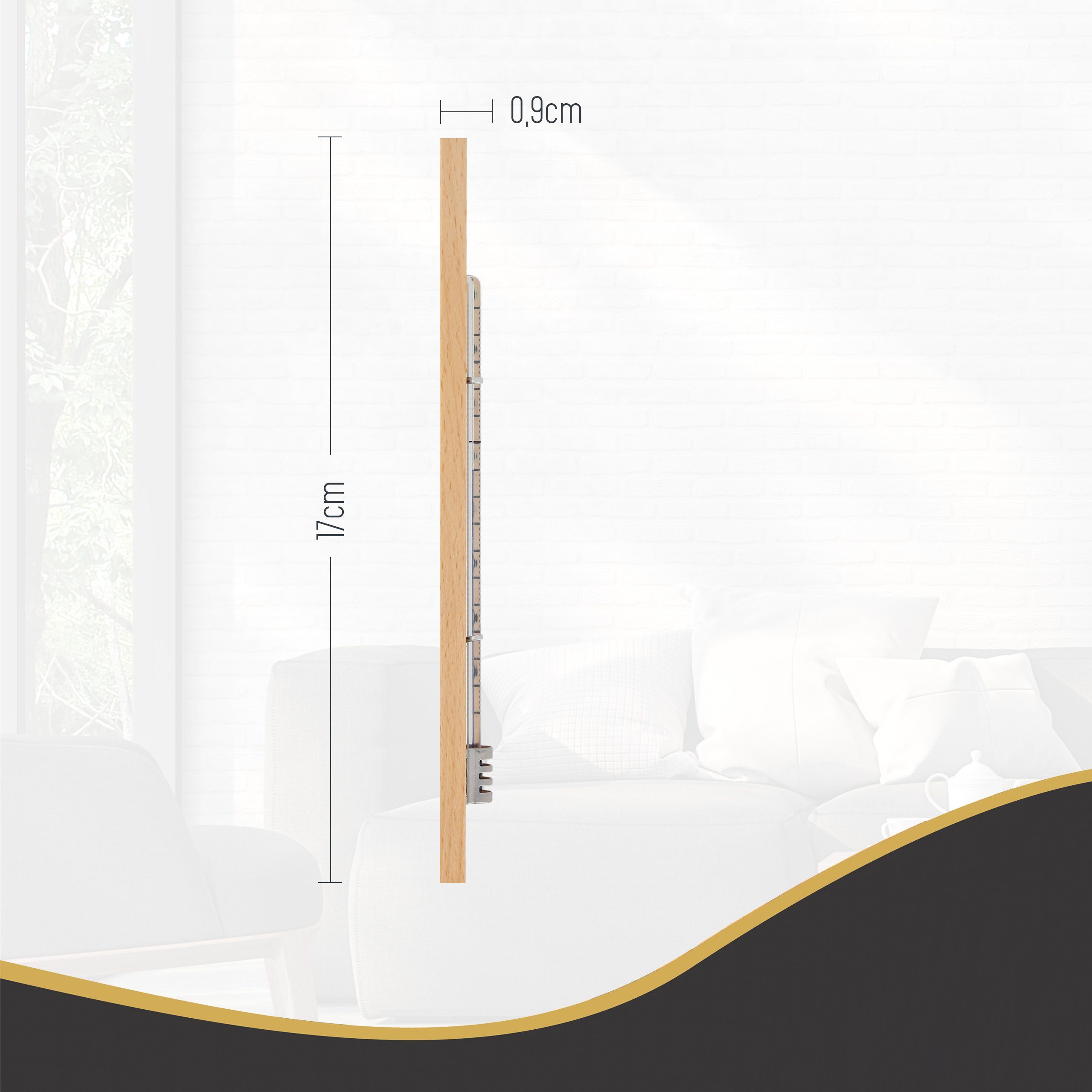 Lantelme Raumthermometer Holz 17cm Analog Innen Außen Zimmer Garten Thermometer Holzthermometer, 3-tlg., 3 oder 5 Stück Set, Deutsche Herstellung, Temperaturanzeige -25 bis +50 Grad Celsius