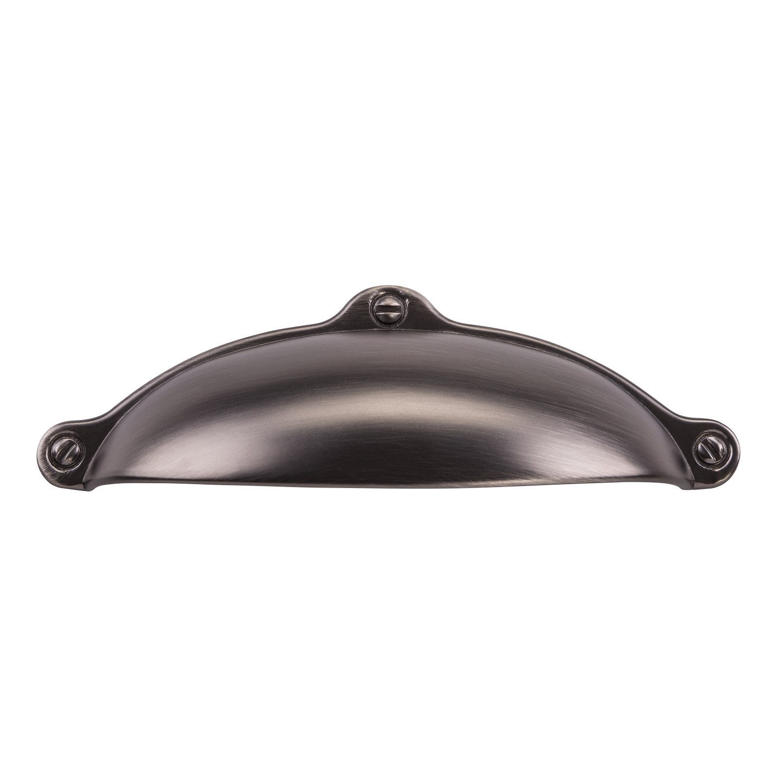 SO-TECH® Möbelgriff Muschelgriff ERIKA BA 64 mm - incl. Schrauben, Edelstahloptik gebürstet - inkl. Schrauben